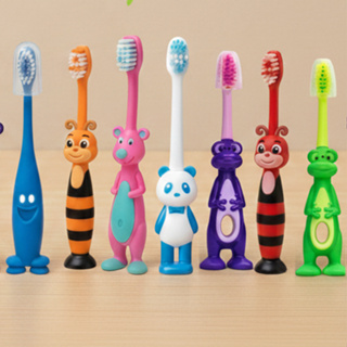 Com 2/4/12 Escova de Dente Infantil Macia bichos Antibacteriana Infantil/ Bebê e Criança Higiene Bucal Divertida em Oferta na Shopee