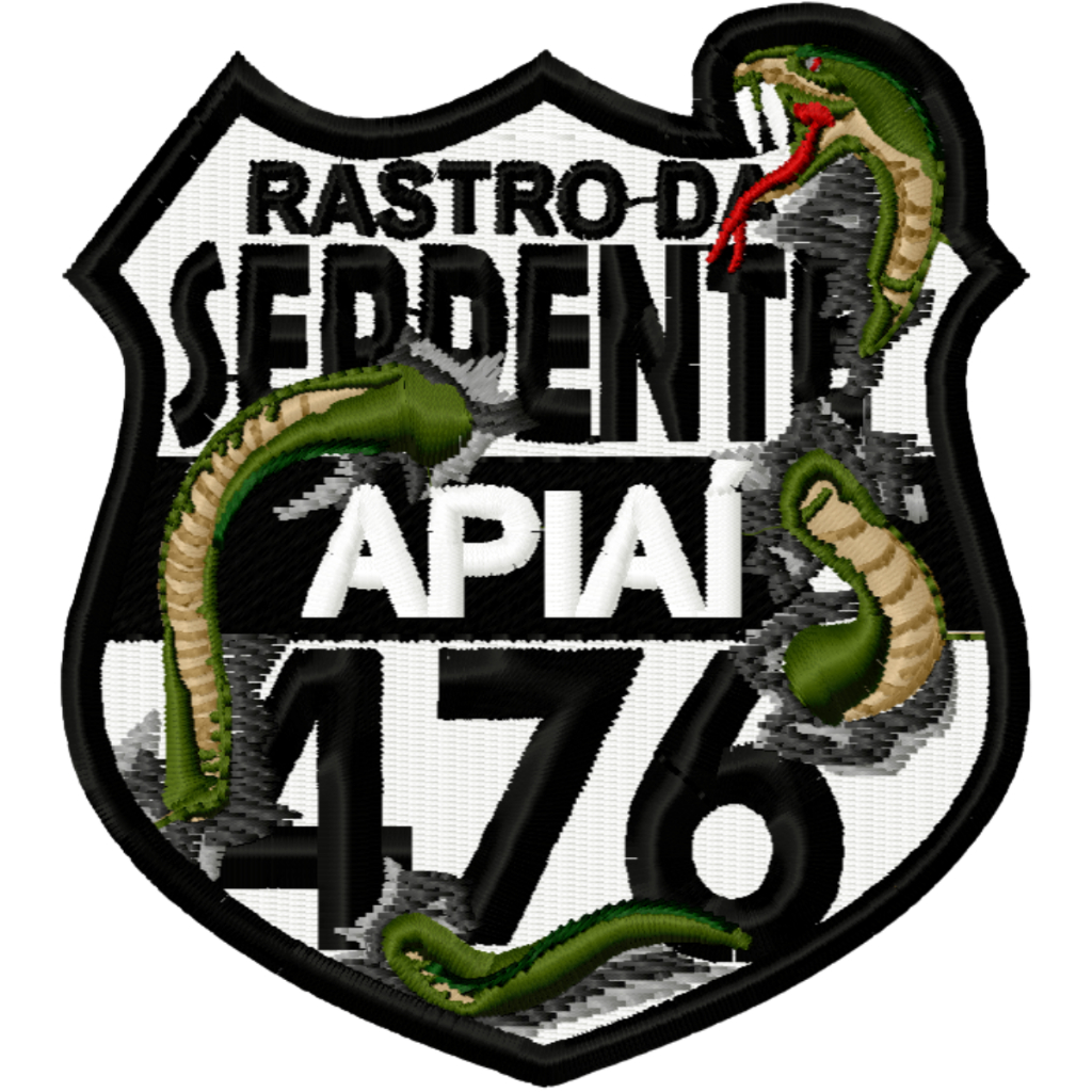 Patche Bordado Serra Rastro da Serpente - Apiaí (6,5x7cm)
