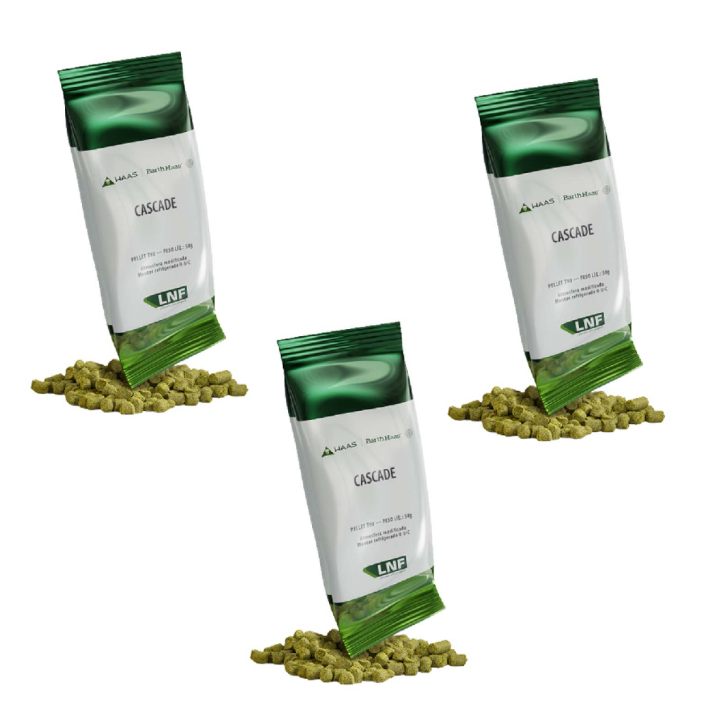 Kit 3 Pacotes Lupulo Cascade 50g Cada - Barth-Haas - LNF