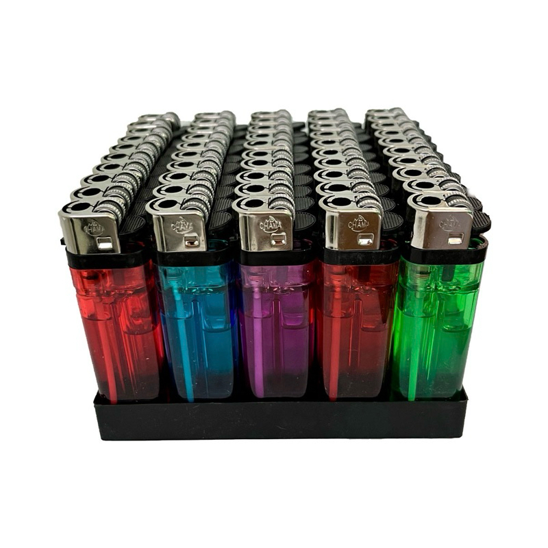 10 25 50 isqueiro simples colorido recarregáveis ideal para restaurante em Oferta na Shopee