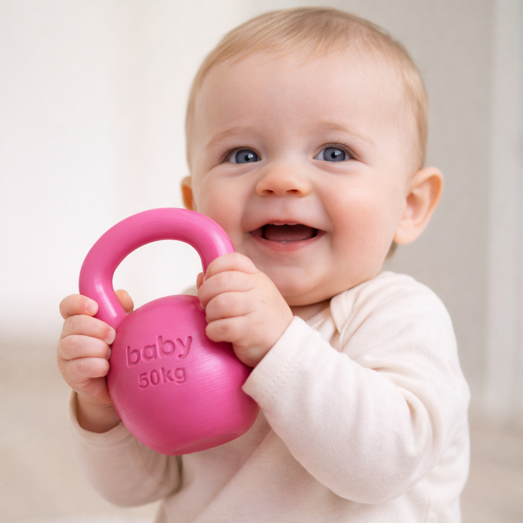 Chocalho de Bebê Peso De Academia Estimula Desenvolvimento