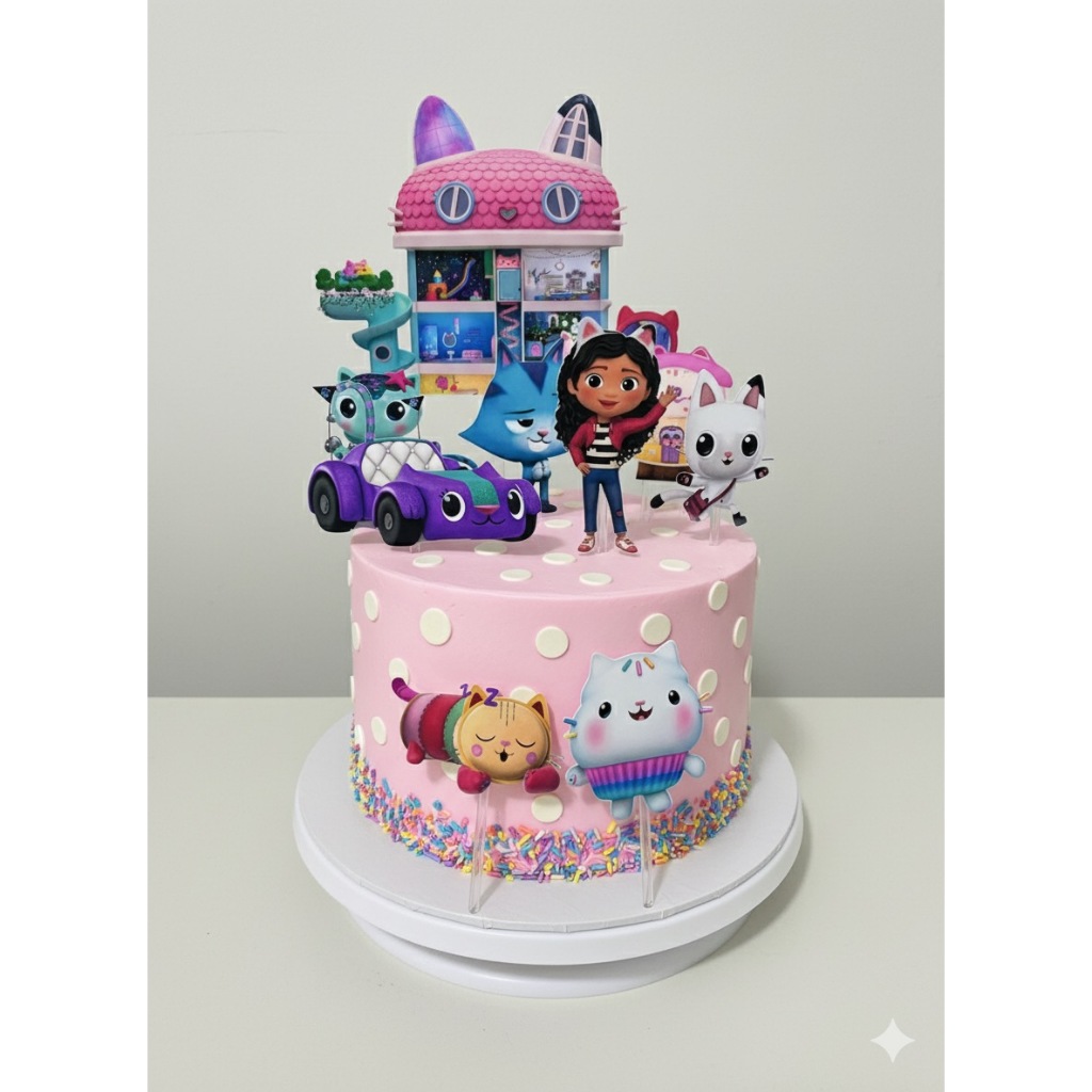 Topo de bolo A Casa Mágica da Gabby - personalizado - mêsversário - festa infantil - lembrancinhas - aniversário- topper