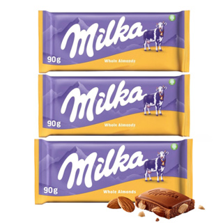 3 Chocolate Milka Whole Almonds Amendoas Inteira 90g em Oferta na Shopee