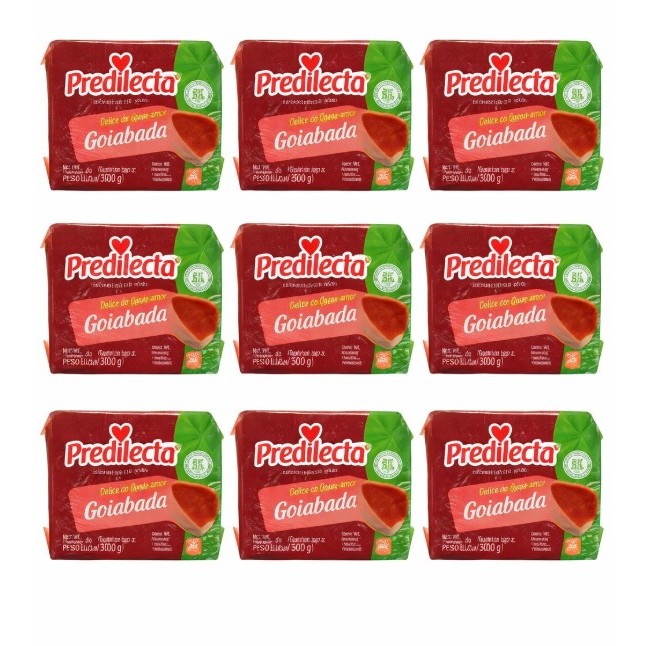 Goiabada Cascão Predilecta Doce 300g Pacote Sem Glúten Kit C/ 10 Unidades