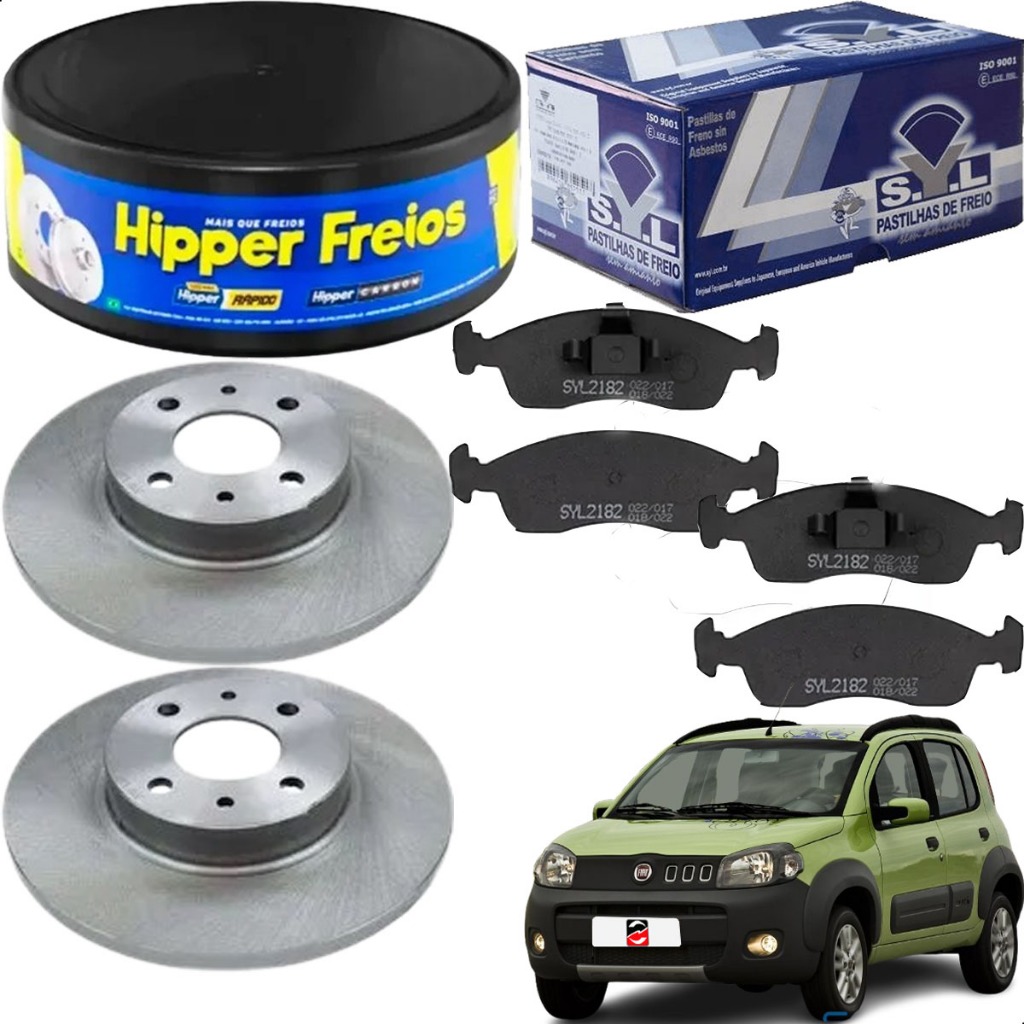 Kit Disco Freio + Pastilha Uno Way Vivace 2010 A 2021 Solido em Oferta na Shopee