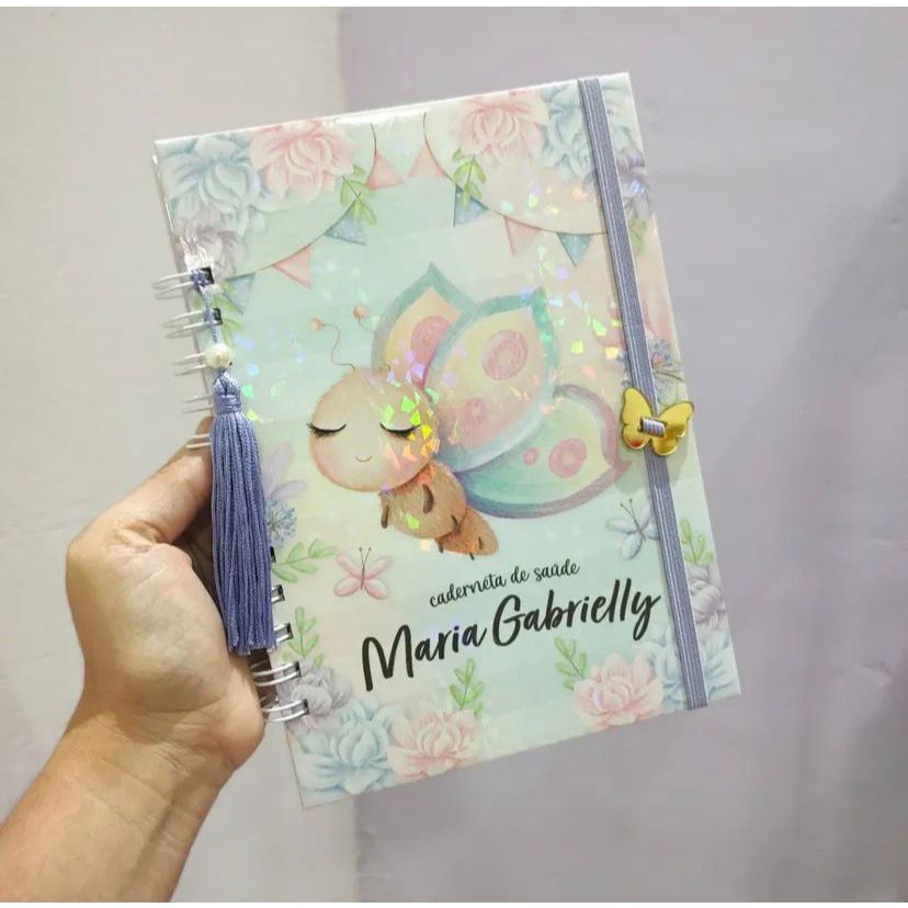 Caderneta de Vacinação Personalizada com Nome | Caderneta de Saúde do Bebê | Atualizada SUS | Menina