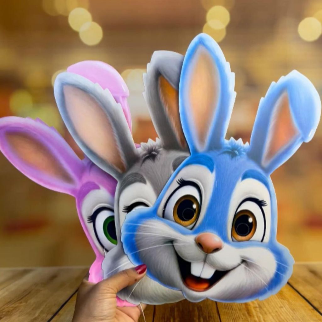 10 MASCARA COELHO DA PÁSCOA SORTIDOS 3384 (KX) PÁSCOA 2026 em Oferta na Shopee