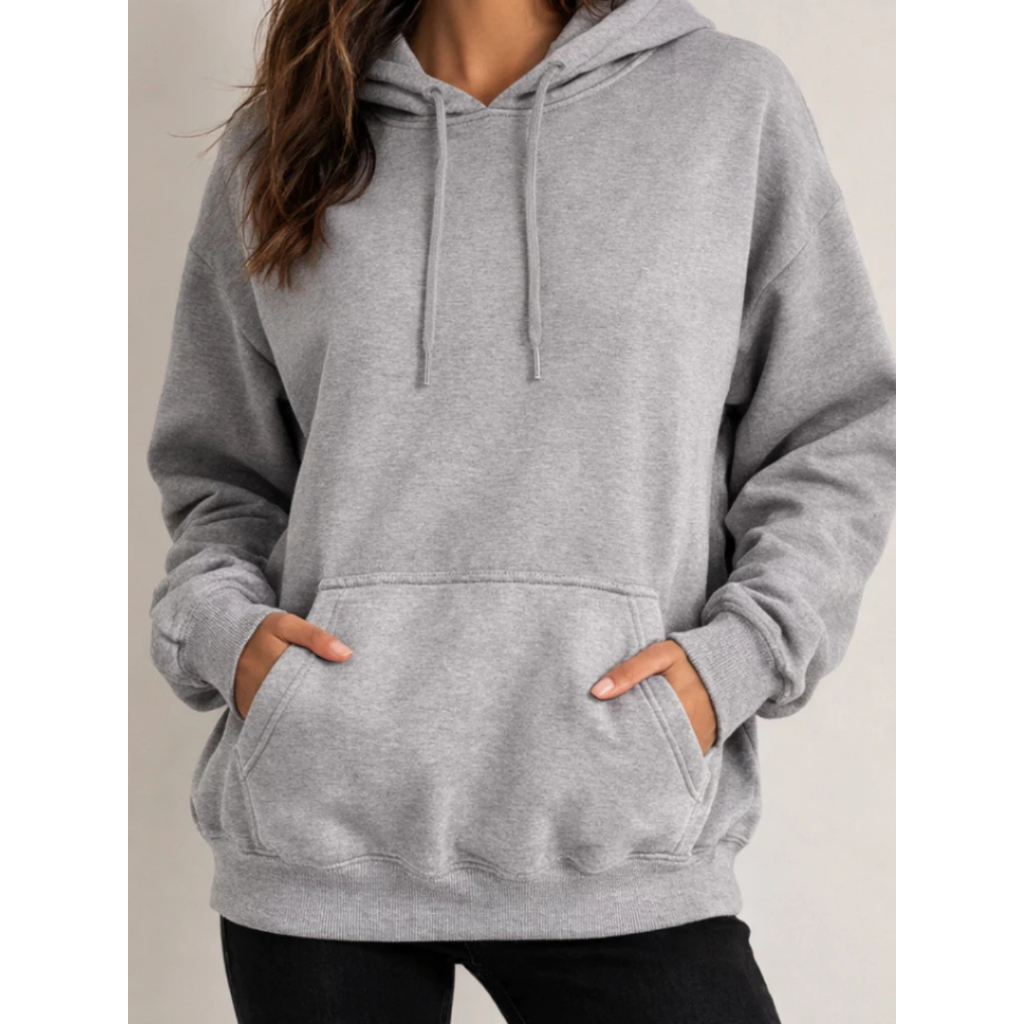 Blusa Moletom Canguru com Capuz Masculino E Feminino Liso