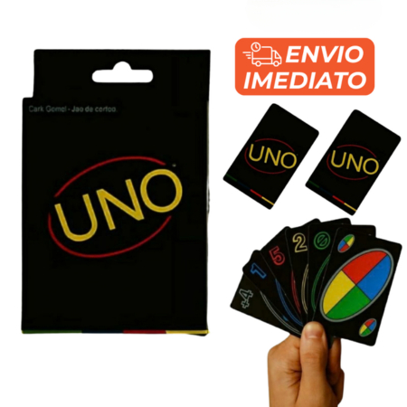 UNO Edição Black Minimalista – Baralho Preto com Estilo Moderno e Elegante