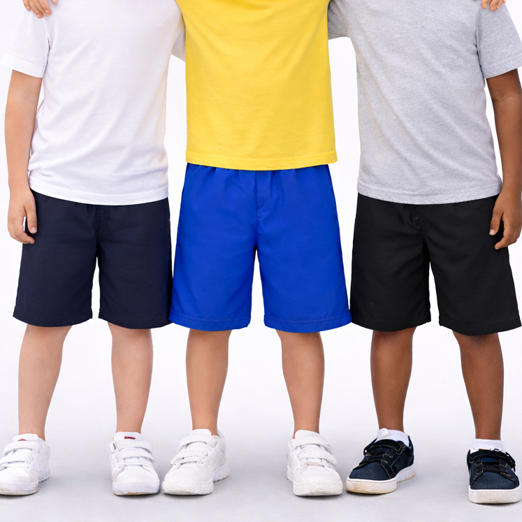 Kit 3 Bermudas Menino Shorts Infantil Masculina Tactel Praia Verão Cores Sortidas Diversas Kids