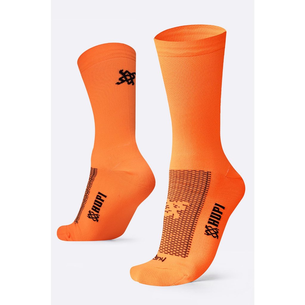 Meia HUPI Lisa Alaranjado Neon