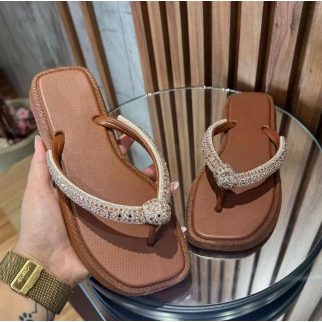Chinelo feminino LUXO STRASS Verao 2026 em Oferta na Shopee