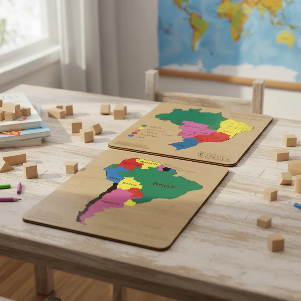 Mapa Do Brasil Em Madeira Quebra Cabeça Região Estado Mdf 26 Peças Educativo Infantil