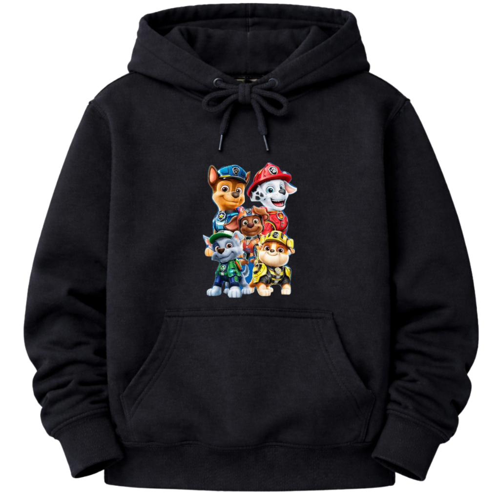 Moletom Infantil Personagens Patrulha | Casaco Infantil Com Capuz Menino Menina Inverno Quentinho 2 a 16