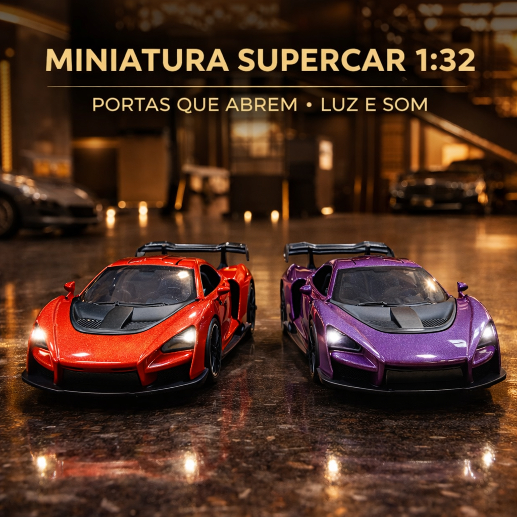 Miniatura McLaren 1:32 Supercarro Metal Com Portas Que Abrem Fricção Carro