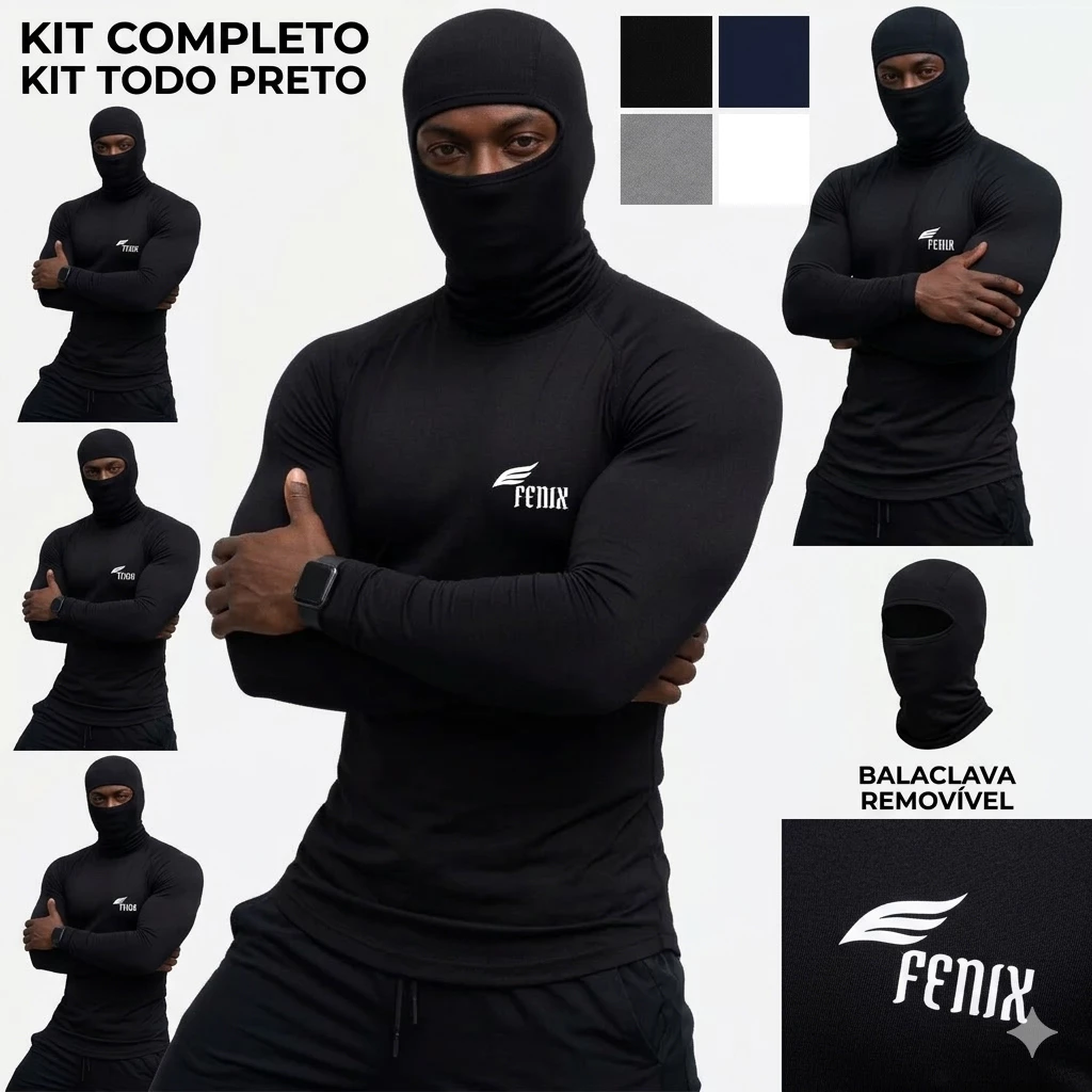 Kit Camisa Térmica com Balaclava Proteção UV 50+ — imagem 1