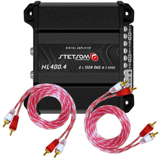 Amplificador Hl400.4 + 2 Cabo Rca 1 Metro Stetsom em Oferta na Shopee