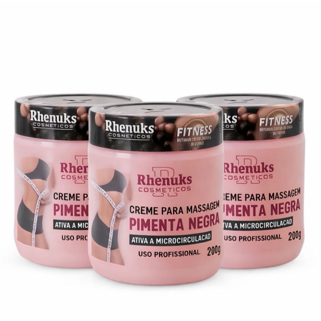 Gel Redutor de Medidas Creme Massageador Para Emagrecer 200g Pimenta Negra em Oferta na Shopee