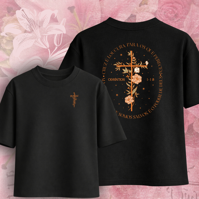 A cruz é o poder de Deus - Unissex -  LANÇAMENTO - 100% Algodão - Tendência Religiosa