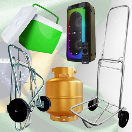 Carrinho Dobrável Maleiro Carga Feira Cooler Caixa Tèrmica ( NÃO ACOMPANHA COOLER )