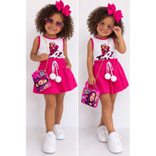 CONJUNTO INFANTIL EMILLY VICK GRUPO DOS ROSAS BLUSA + SHORT SAIA MODA BLOGUEIRINHA TENDÊNCIA PARA MENINAS 2 A 12 ANOS em Oferta na Shopee