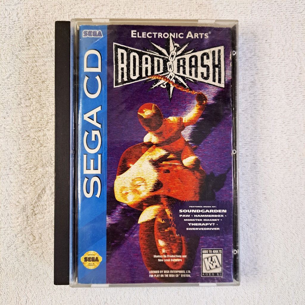 Road Rash Longbox Sega CD - Jogo Americano Completo. Mega Drive