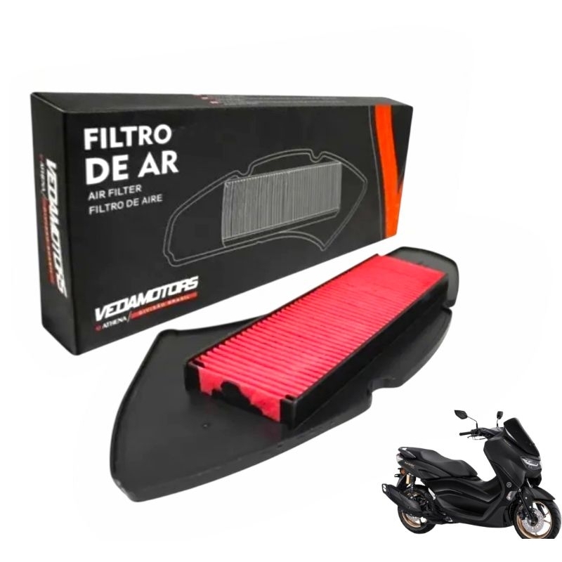 Filtro De Ar Nmax 160 2016 2017 2018 2019 2020 Moto Yamaha Elemento Filtrante Alta Performance