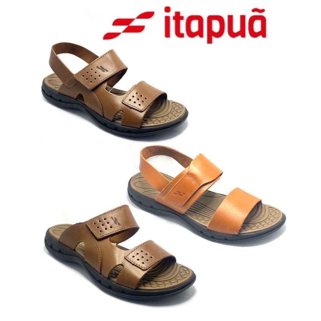 Sandália Couro Masculina Itapuã Original Conforto e Leveza AMORTECH