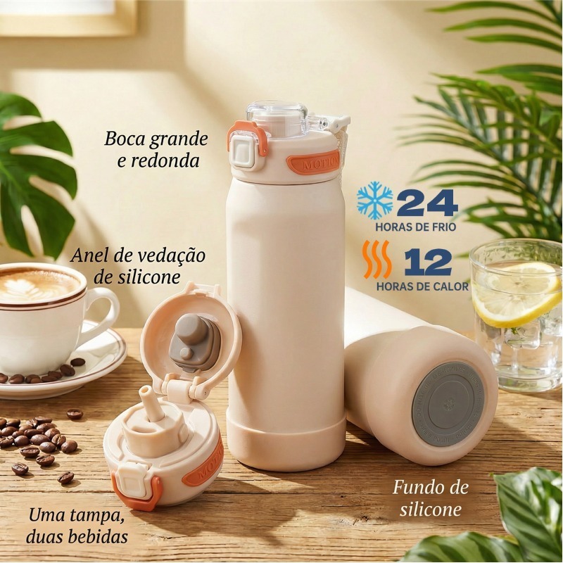 Garrafa térmica 650ml inox 316 Quente e Frio Alça Com palhinha Copo térmico Trabalho/Office/Home-XR-94 em Oferta na Shopee