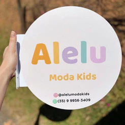 Placa Dupla Face Personalizada Uso Externo Redondo ou Quadrada PSAI 30cm