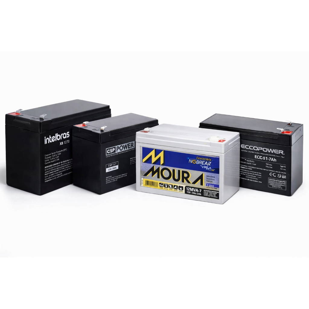 Bateria Selada12V-7Ah Nobreak, Alarmes, Pulverizador, Som, etc Várias Marcas Envio Conforme Estoque