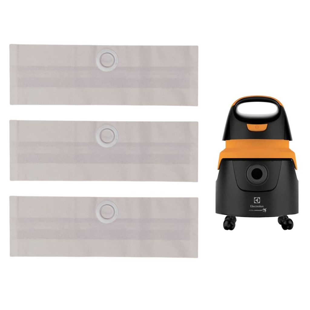 03 Sacos para Aspirador De Pó AQP20 Acqua Power Refil Compatível Electrolux bocal de encaixe 45 mm