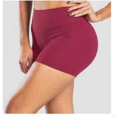 Shorts de Poliamida Suplex Meia Coxa Fitness Feminino Academia Cintura Alta UV50+ Zero Transparência