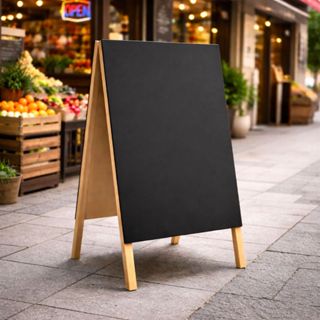 Cavalete Calçada Cardápio Propaganda Lousa Preta 50x45cm Gv Office em Oferta na Shopee