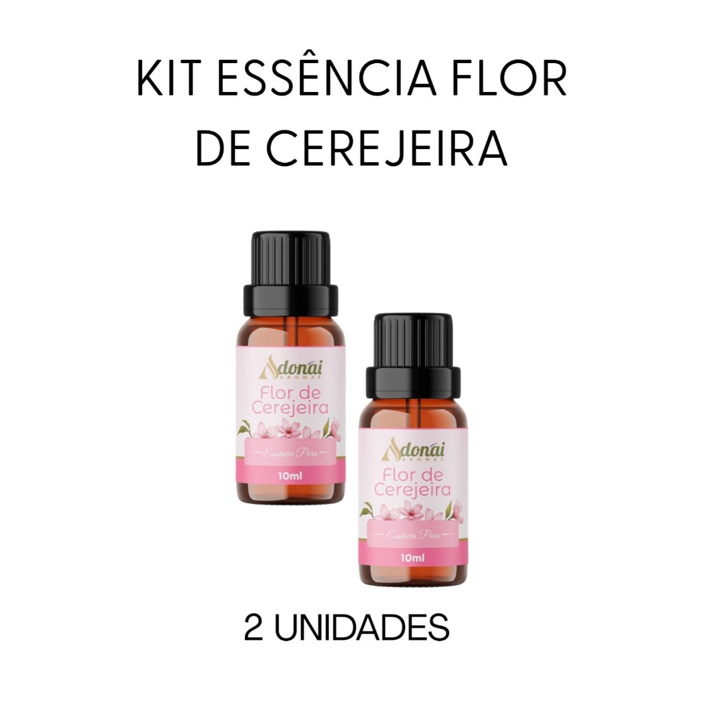 Kit 2 Essência Aromática Flor de Cerejeira Floral Doce 10ml Adonai Difusol Elétrico Umidificador em Oferta na Shopee