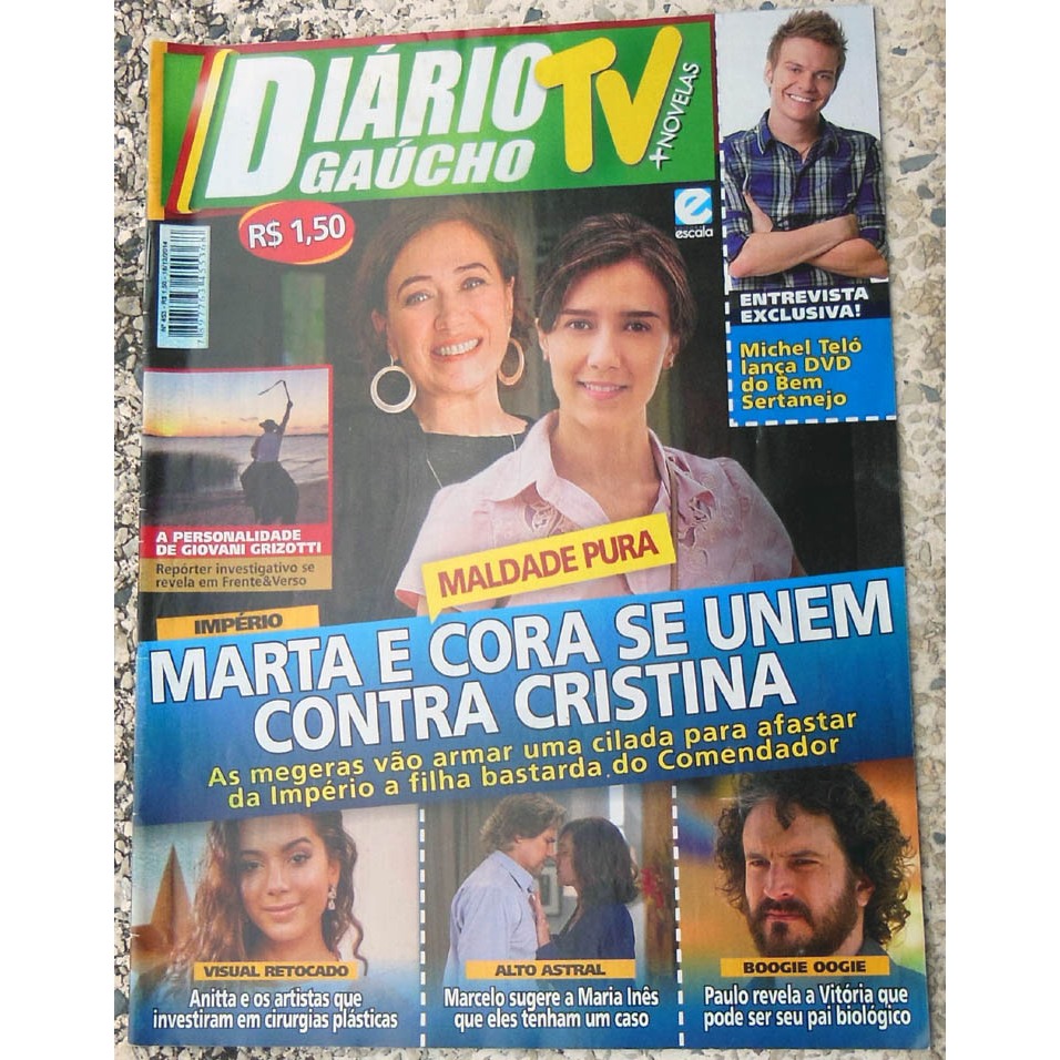 Revista Diário Gaúcho Tv 453 Novela Império Michel Teló Anitta Sandy Michael Jackson 2014