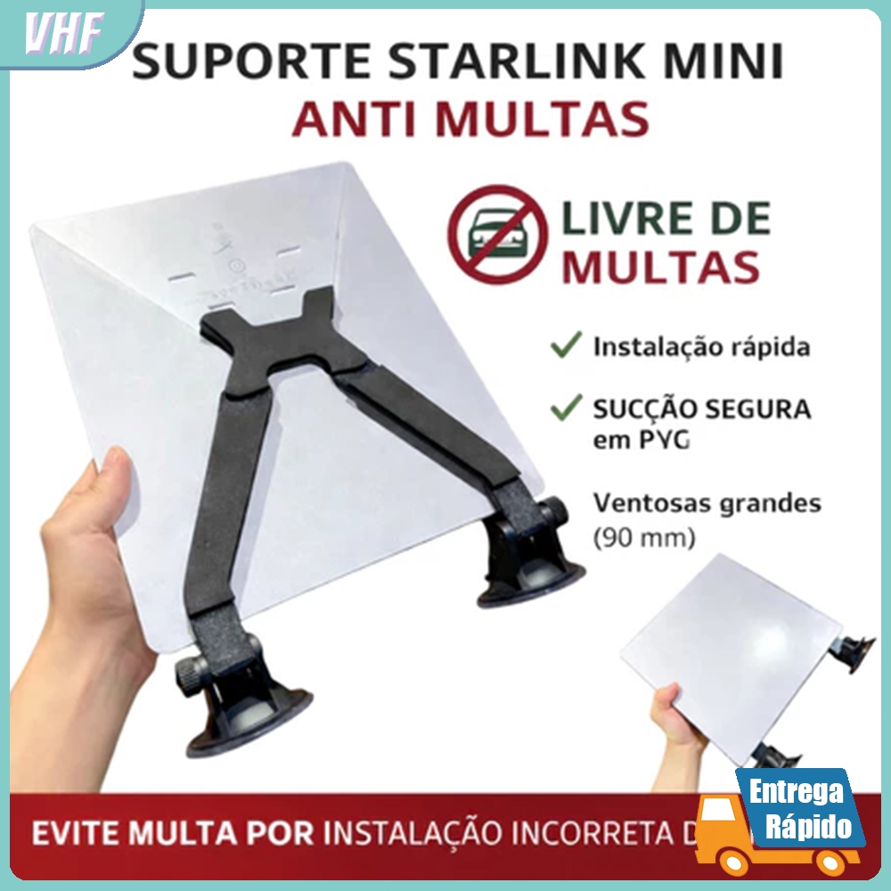 Suporte De Painel Starlink Mini 2 Ventosas Fortes Preto Agrolink Full Shopee