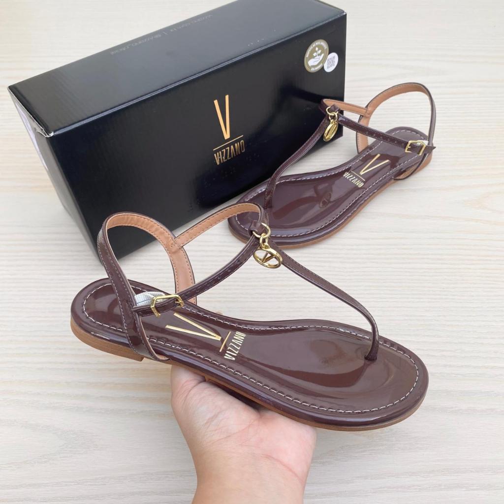 Sandália Feminina Vizzano Rasteirinha Leve Confortável Moda Verão Pingente Ajustável