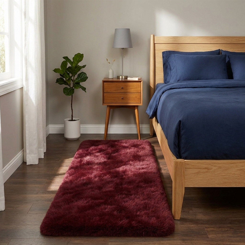 Tapete Passadeira 2,00 x 0,60 Corredor Quarto Sala Beira de Cama Felpudo Peludo Preço Baixo