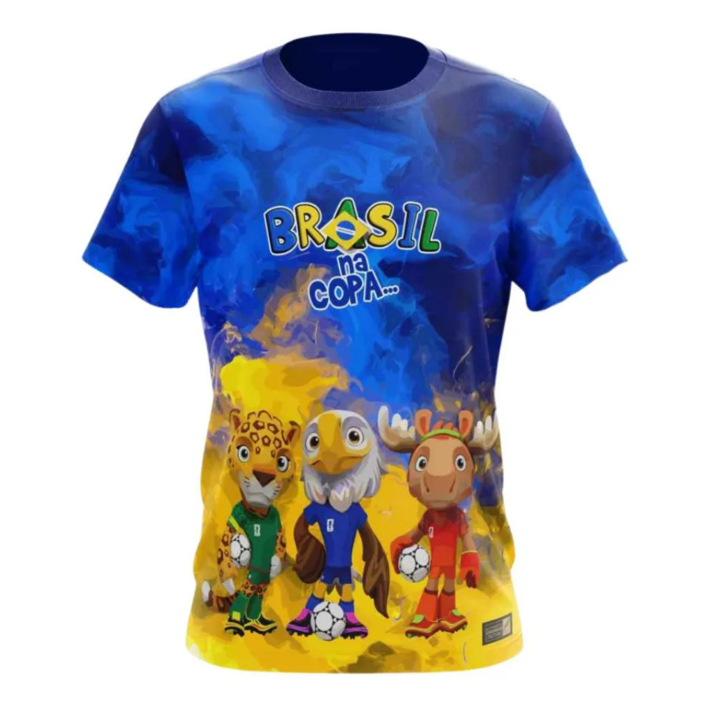 Camiseta Masculina Seleção Brasileira Copa do mundo Infantil