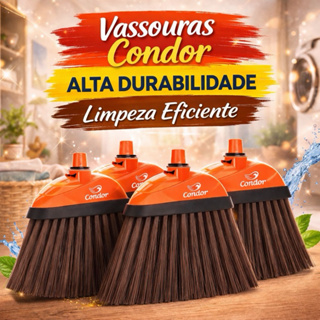 Vassouras Condor SEM CABO Original Limpeza Multiuso Uso Interno e Externo em Oferta na Shopee