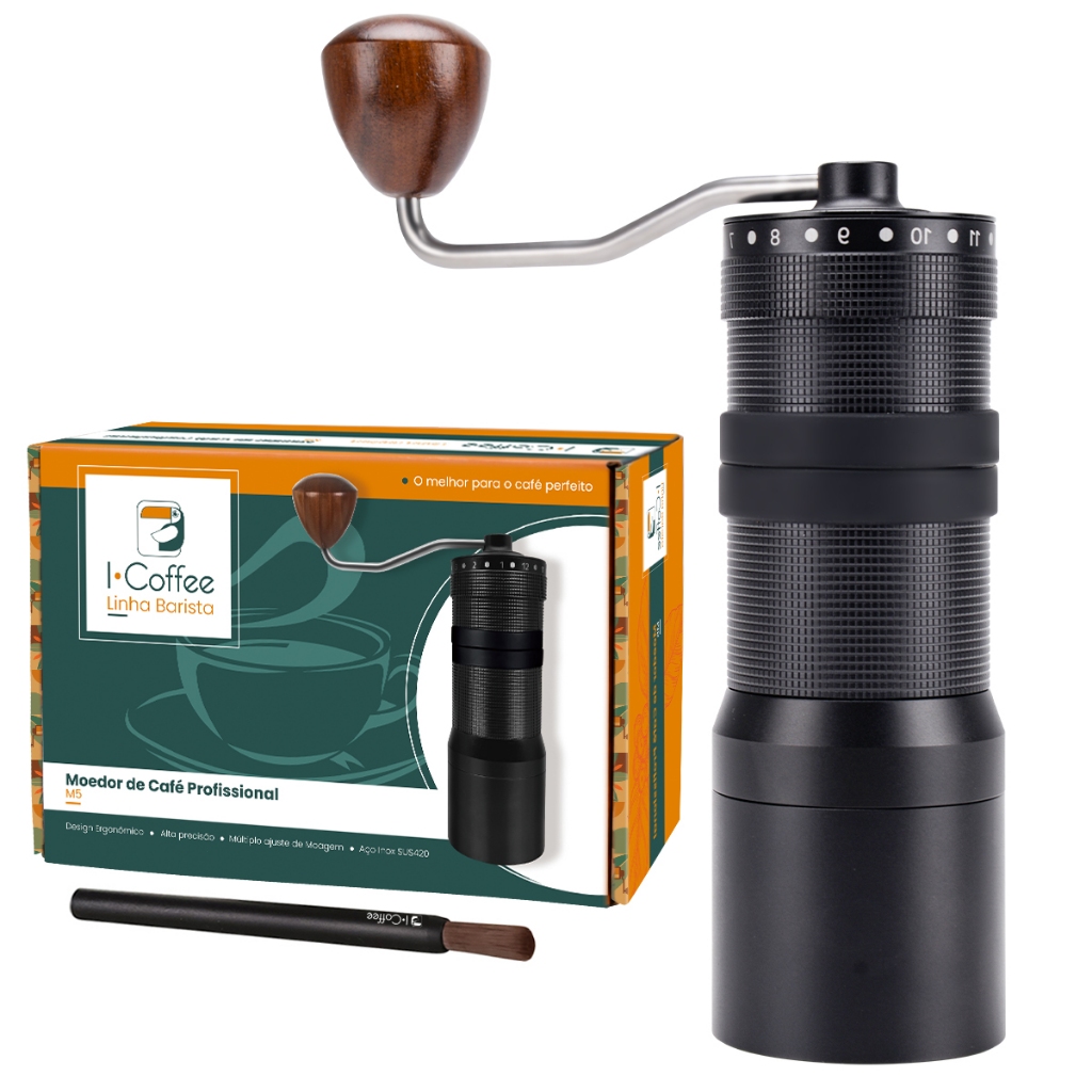 Icoffee Moedor Café Manual Aço Inoxidável Ajustável 40g em Oferta na Shopee