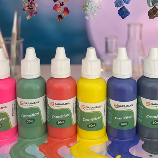 6 Pigmento Cosmético Hidrossolúvel Saboaria 30ml Não Migra em Oferta na Shopee
