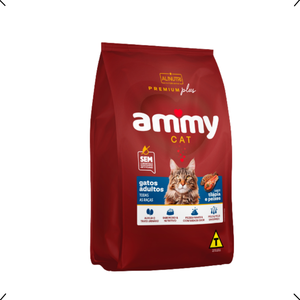 RAÇÃO PREMIUM ESPECIAL AMMY GATO ADULTO PEIXE 10KG