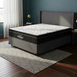 Cama Box com Colchão de Espuma D45 Ortobom Airtech 150 Casal 138cm