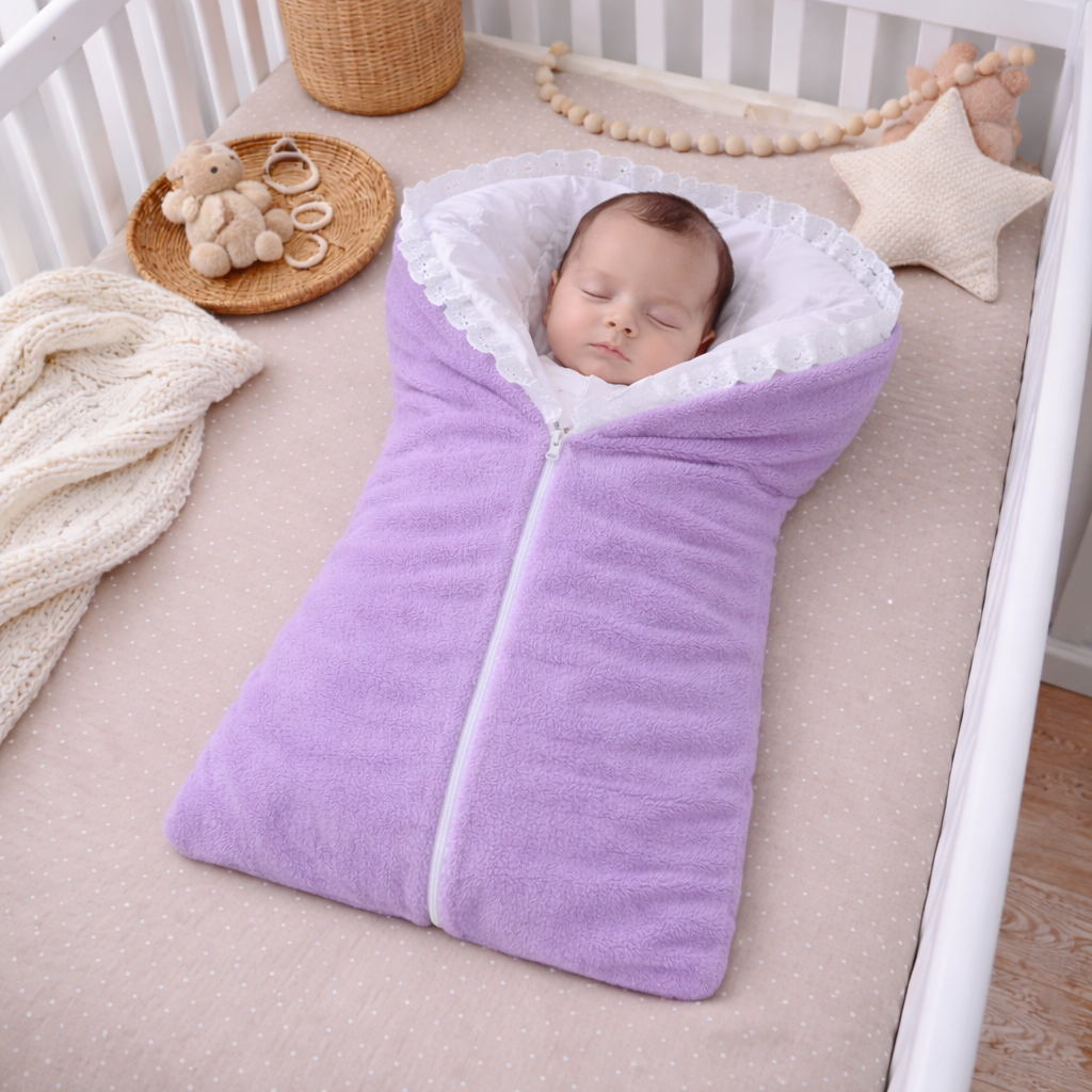 Saco de Dormir Bebê Premium Soft Fleece | Conforto e Proteção no Frio