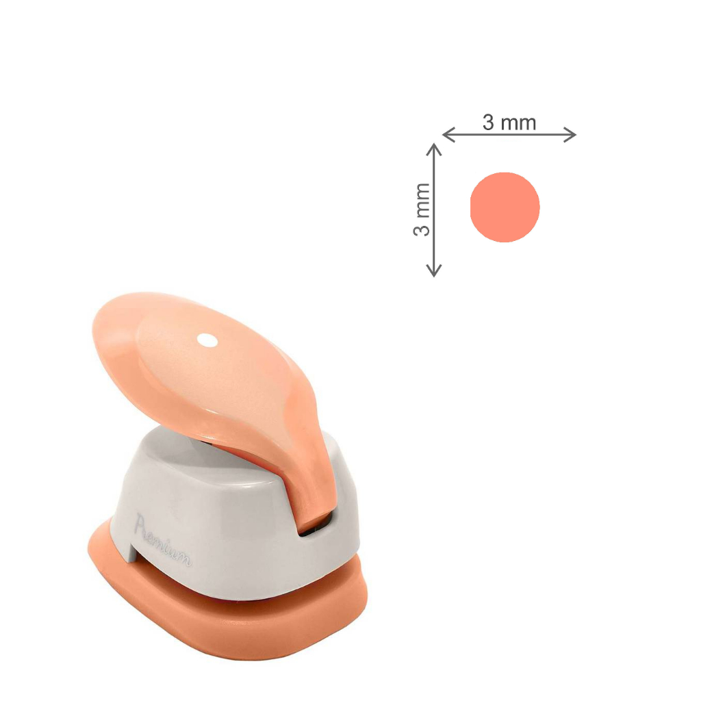 Mini Furador Scrapbook Papel E Eva Circulo 3mm - Toke E Crie