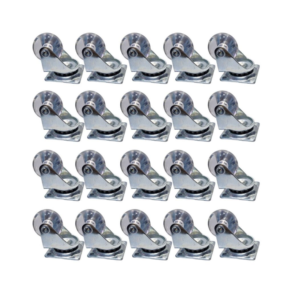 Jogo 20 Rodízio Rodinha Gel 35mm Silicone Giratório Anti Risco Móveis