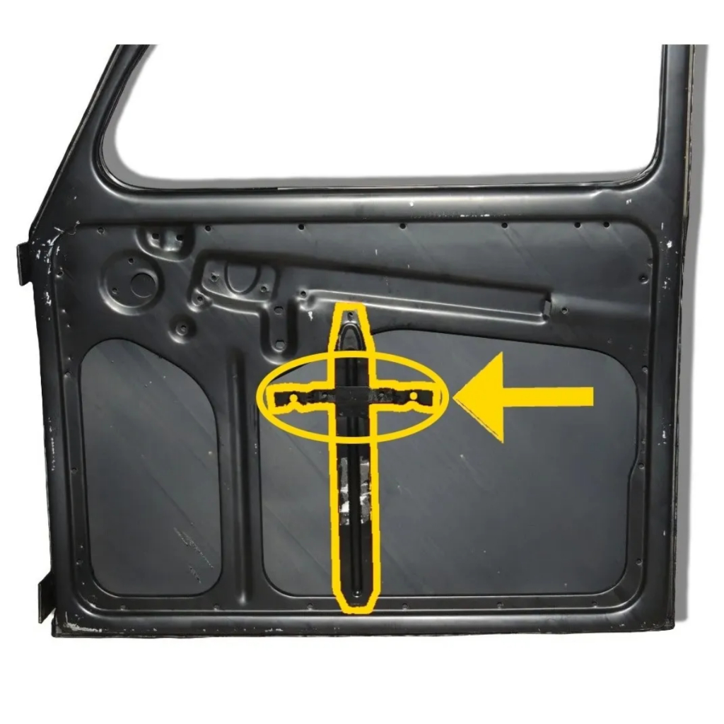 Kit Chapa + Parafusos Fixar Descansa Braco Porta Fusca — imagem 2 de 2