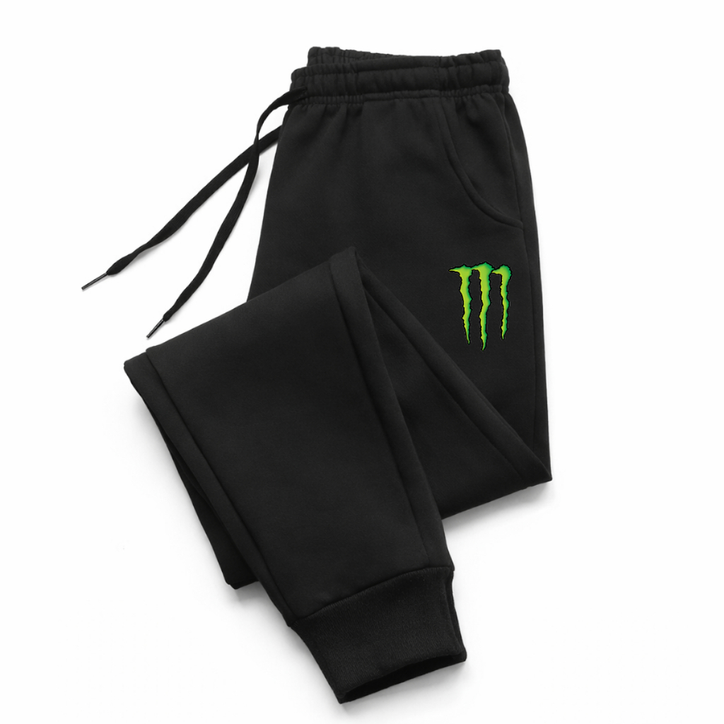 Calça Monster Energy Verde Algodão Streetwear Esporte Skate Surf Com Capuz Adulto Unissex
